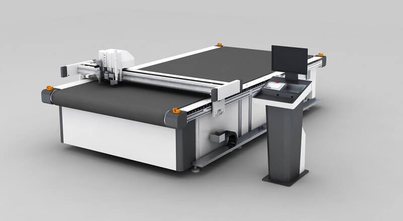 JWEI TB08II-3121-PM digital cutting table with modular tool heads and high precision - Printers Media Plus, LLC